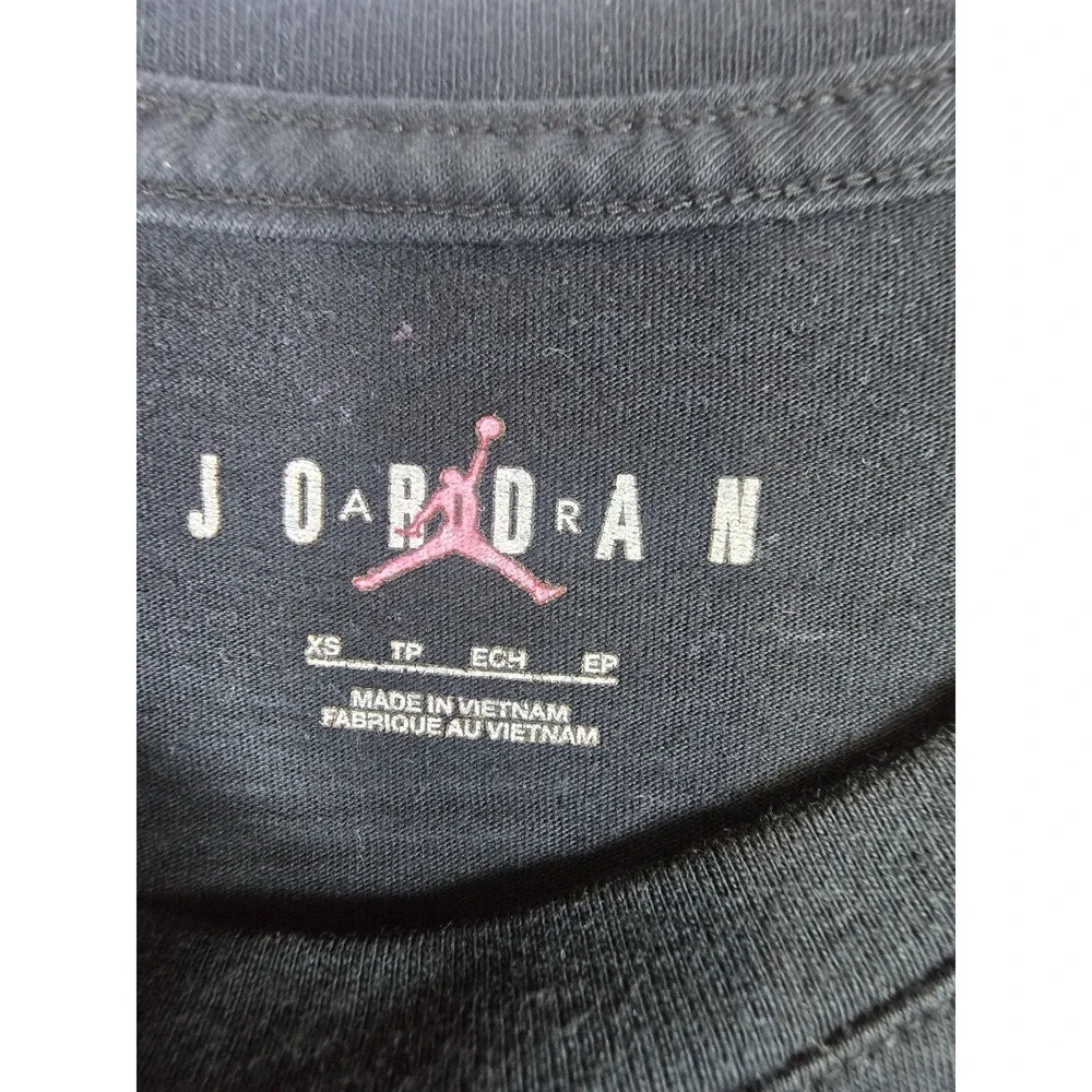 Jordan Men Shirt XS Black Graphic Long Sleeve Jumpman Logo Tee